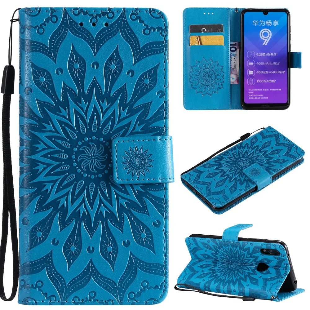 Huawei Y6 2019 trường hợp Huawei Y6 2019 Trường Hợp Da Sang Trọng Wallet Lật Điện Thoại Coque Đối Với Huawei Y6 2019 MRD-LX1 MRD-LX1F Y 6 Thủ huawei waterproof phone case