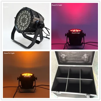 

(Flycase) 6pieces projecteur led rgbwa wash par can light stage uplightings rgbwa par lighting 24x15w led par ip65