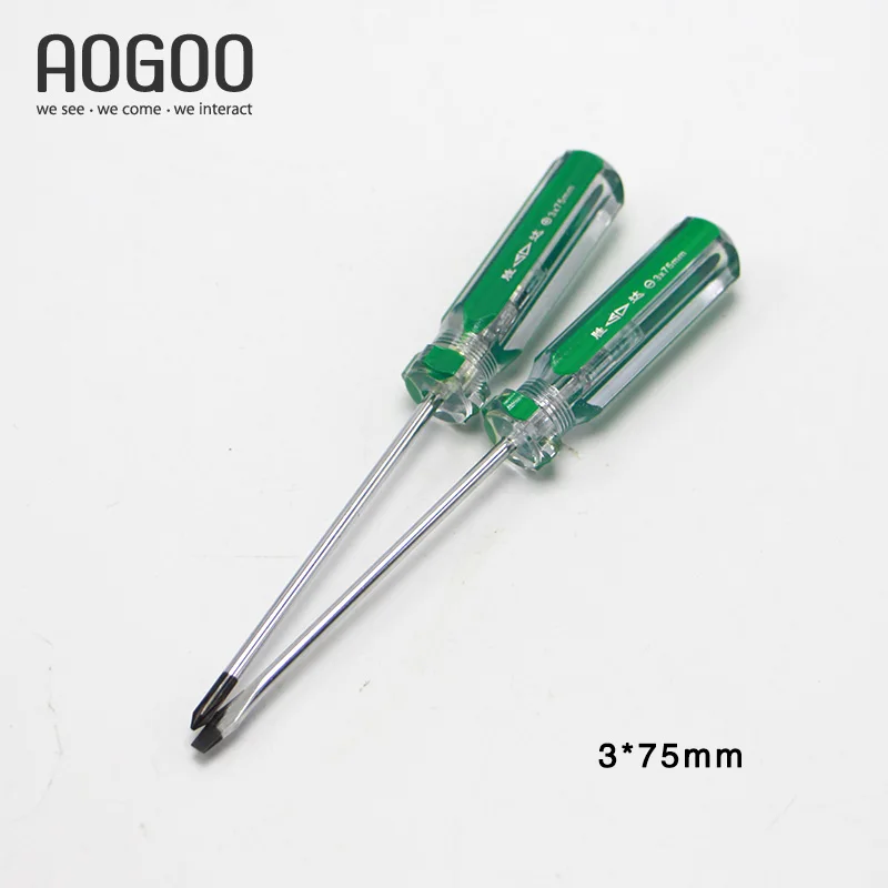 

3x75mm 2PCS/Lot Long and Hardness Screwdriver Tools Cross and Sloted Professional Industrial Tools