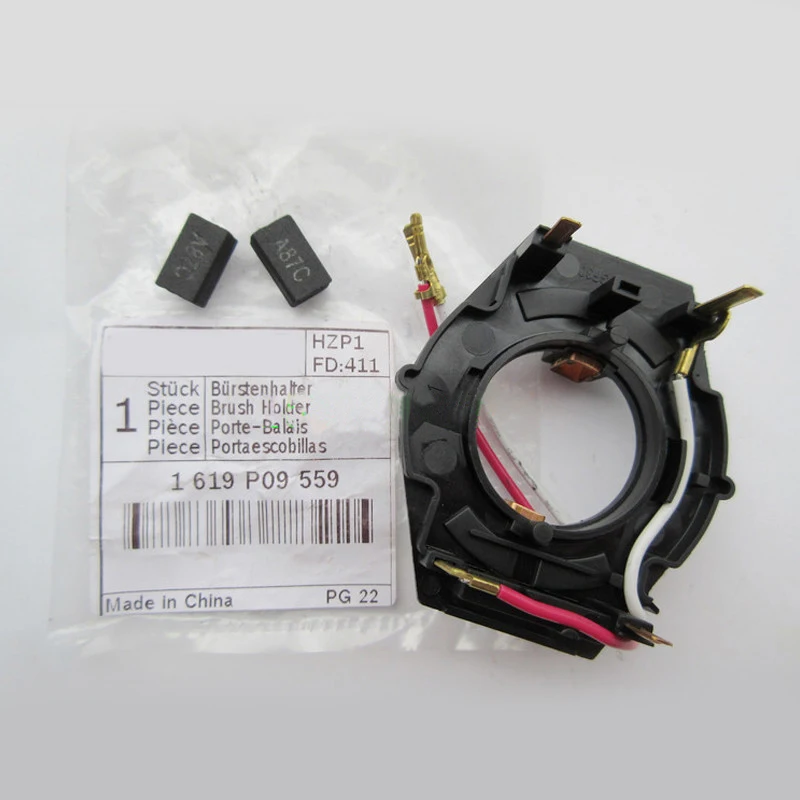 Free Shipping! Replacement Carbon Brush Holder and Carbon Brush for Bosch Electric drill tools GBM350RE GBM10RE TBM1000 ,