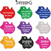 2 шт./партия, опознавательная бирка для домашних животных, бирка для собак, Персонализированная гравированный текст Жетоны для питомцев, в форме животных, бирка для кошек и собак