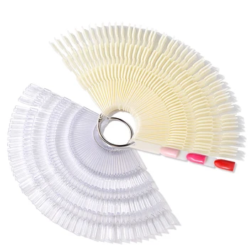 

150 Tips Nail Art Bamboo Sample Memory Stick Display Card Model False Fan Polish Gel Pliable Plastic Manicure Tool