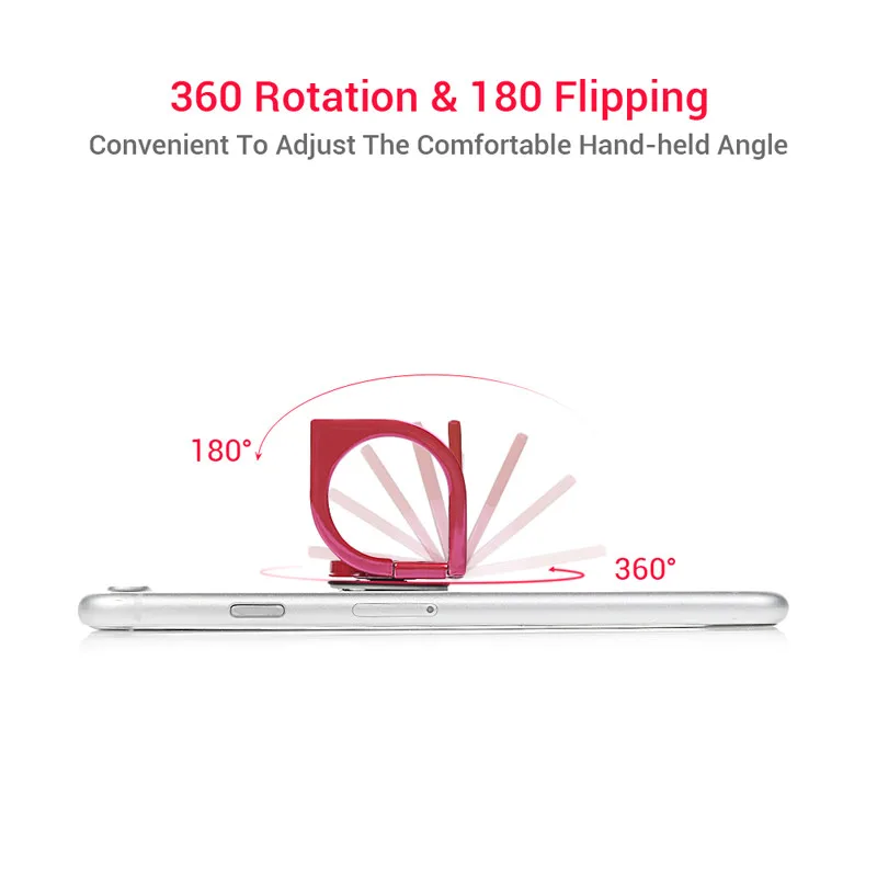 Turata Spinner Finger Ring Holder Universal Mobile Phone Finger Stand Holder For iPhone X 8 Plus Samsung Desktop Kickstand Stand