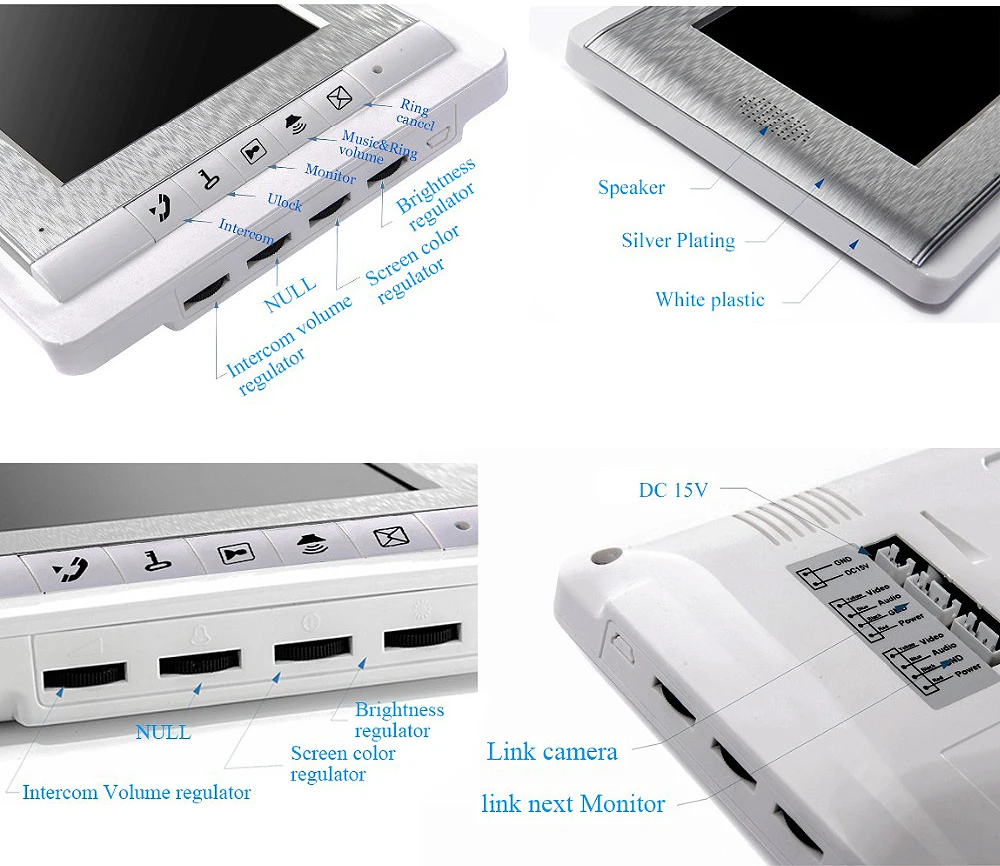 2/3/4 единицы домофон система телефон видео домофон Наборы Алюминий сплав Камера 7 "монитор видео звонок 7 ID брелок