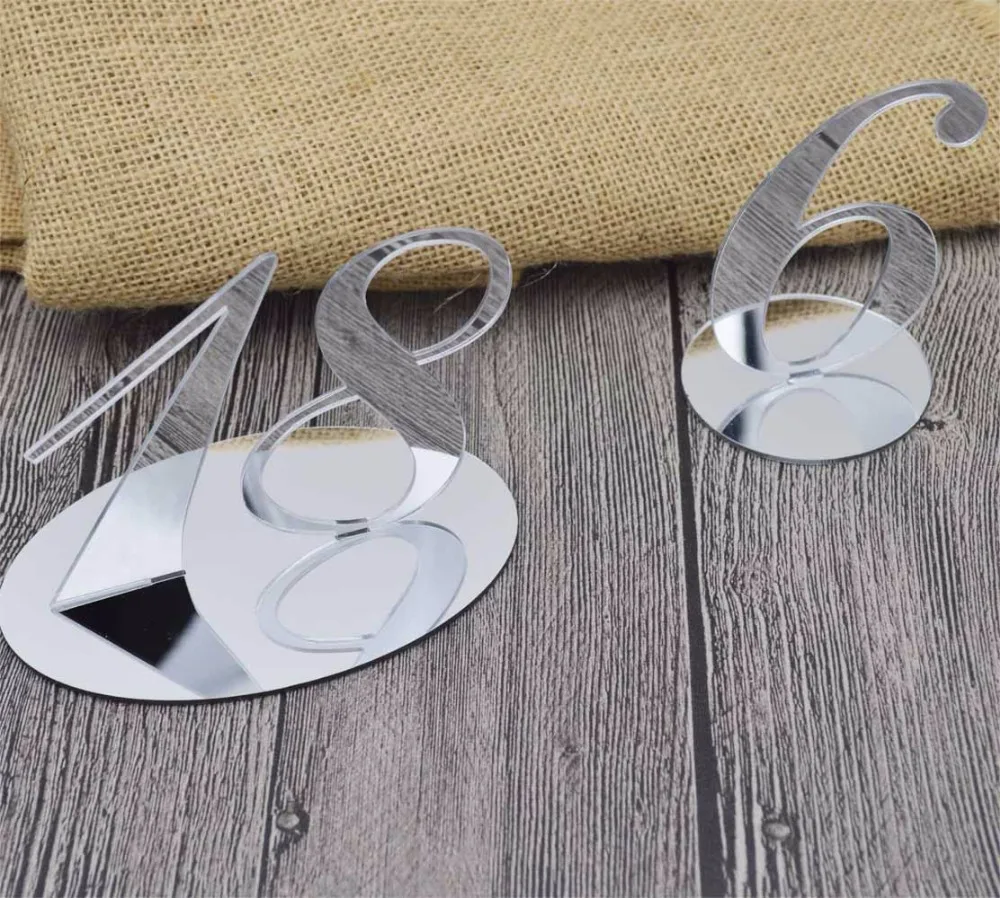 

Set 1-30 Acrylic Europe and the United States wedding wedding seats card, banquet birthday table card digital seats table