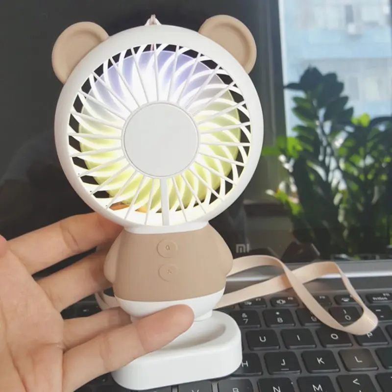 Мини USB вентилятор светодиодный светильник на батарейках Портативный Ручной