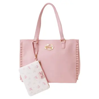 

Fashion My Melody Pink Shoulder Bag Coin Purse Bag Set PU Leather Cute Lolita Ladies Hand Bags for Women Tote Handbag