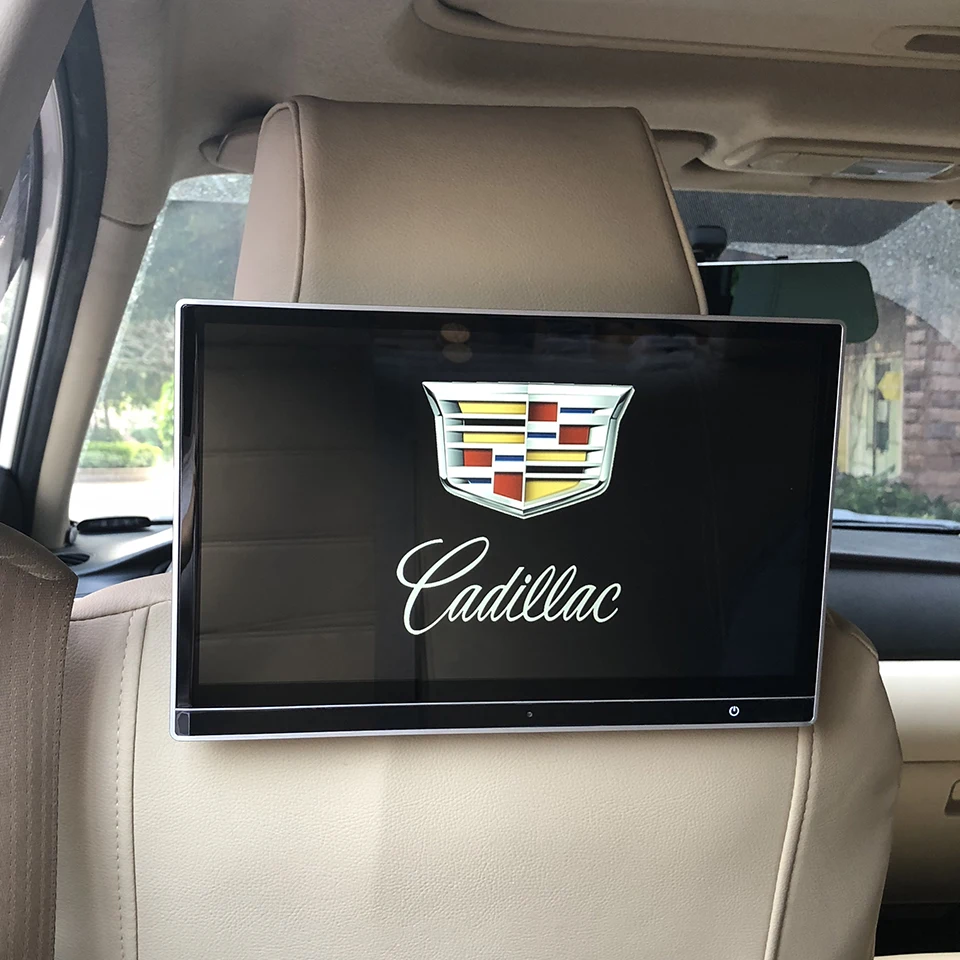

2PCS 12.5 Inch Car TV Screen Android 8.1 Headrest Monitor With Wifi Bluetooth HDMI Rear Seat Entertainment For Cadillac Escalade