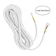 10 м 0,3 мм 4-х ядерный круглый гибкий Медь кабель подходит для видео-дверной звонок Домофон Системы