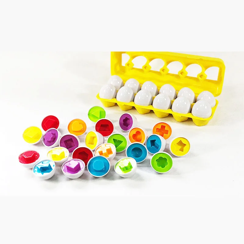 12Pcs/ Set Color Matching Egg Toy Children Educational Color & Shape Recognition Skills Learning Toy for Toddler 12Pcs/ Set Color Matching Egg Toy Children Educational Color & Shape Recognition Skills Learning Toy for Toddler