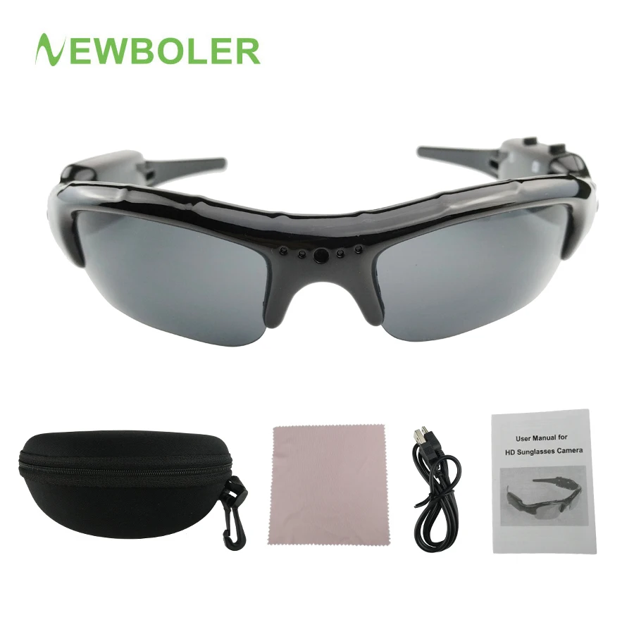 NEWBOLER велосипедные очки камера 2 в 1 экшн цифровой видео рекордер Спорт на открытом воздухе велосипед солнцезащитные очки для пеших прогулок Велоспорт солнцезащитные очки