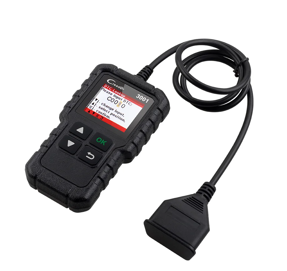 Запуск полный OBD2 Code Reader Сканер Creader 3001 OBDII/EOBD автомобиля диагностический инструмент в русский CR3001 pk AL319 AL519 OM123