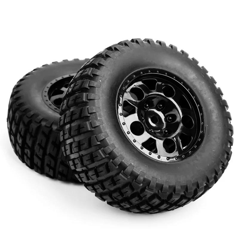 Rubber 4pcs RC 1:10 Short Course Truck Tires Tyre Set For TRAXXAS SLASH HSP Car