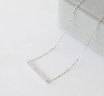S925 стерлингового серебра Bean Ожерелье кулон Женская мода круг HF049