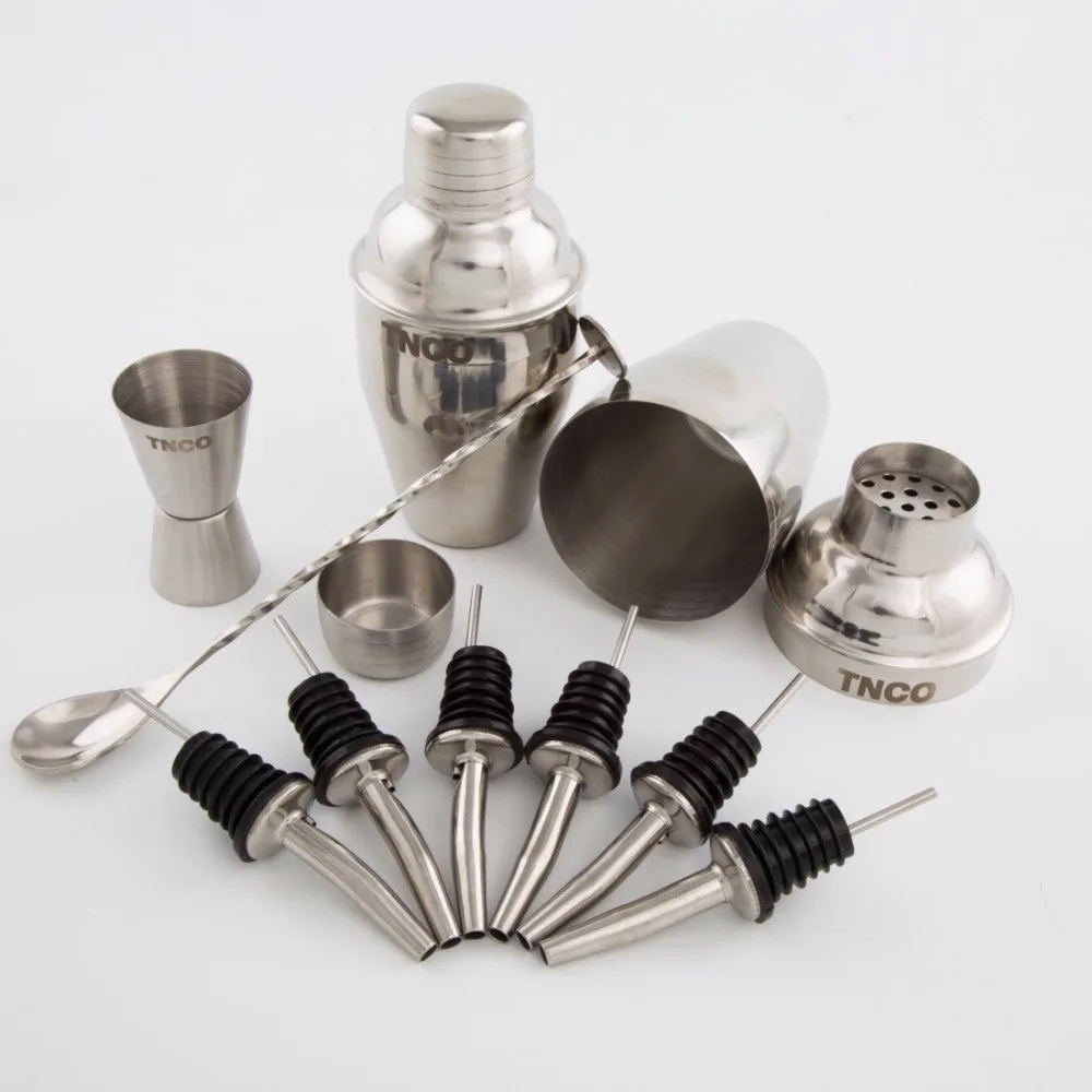 

9Pcs Professional Steel Cocktail Shaker Mixer Drink Bartender Bar Tool Kit
