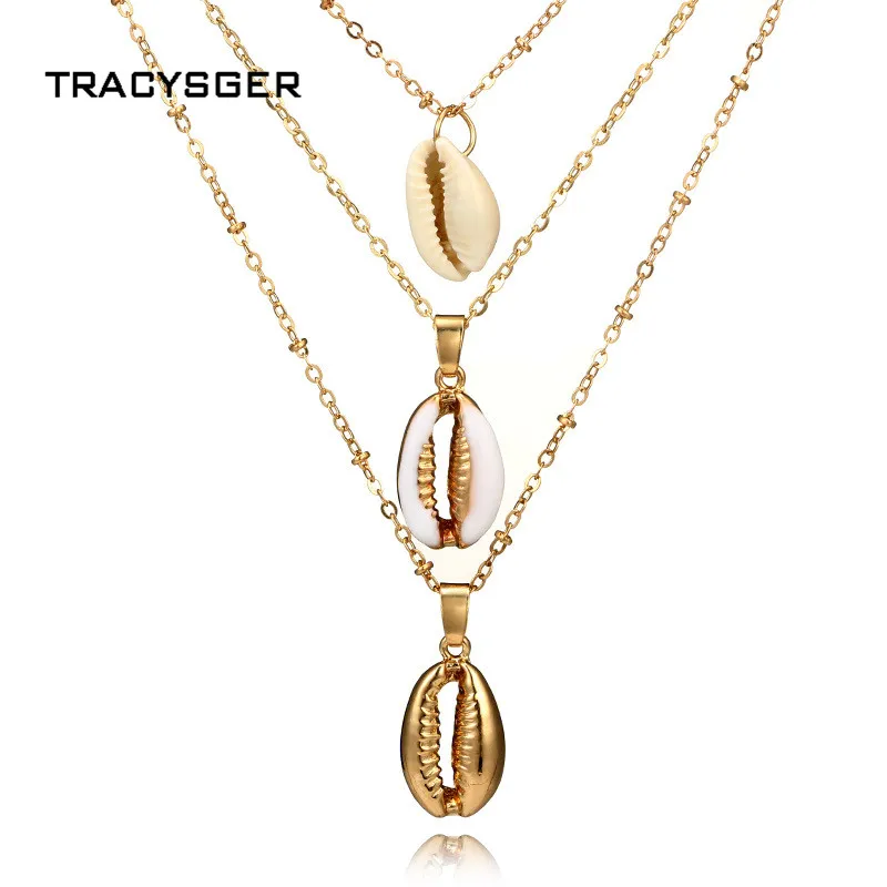 

DP-84532 /TRACYSGER/ cowry shell layer necklace