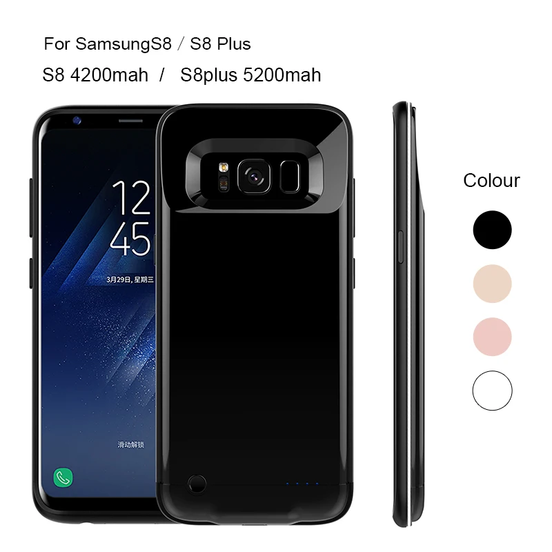 imágenes para Inalámbrico Caja de Batería Para Samsung Galaxy Plus S8plus S8 s8 S8 + Cubierta Casos de Carga Recargable PowerBank Banco de la Energía de Batería imágenes para Inalámbrico Caja de Batería Para Samsung Galaxy Plus S8plus S8 s8 S8 + Cubierta Casos de Carga Recargable PowerBank Banco de la Energía de Batería