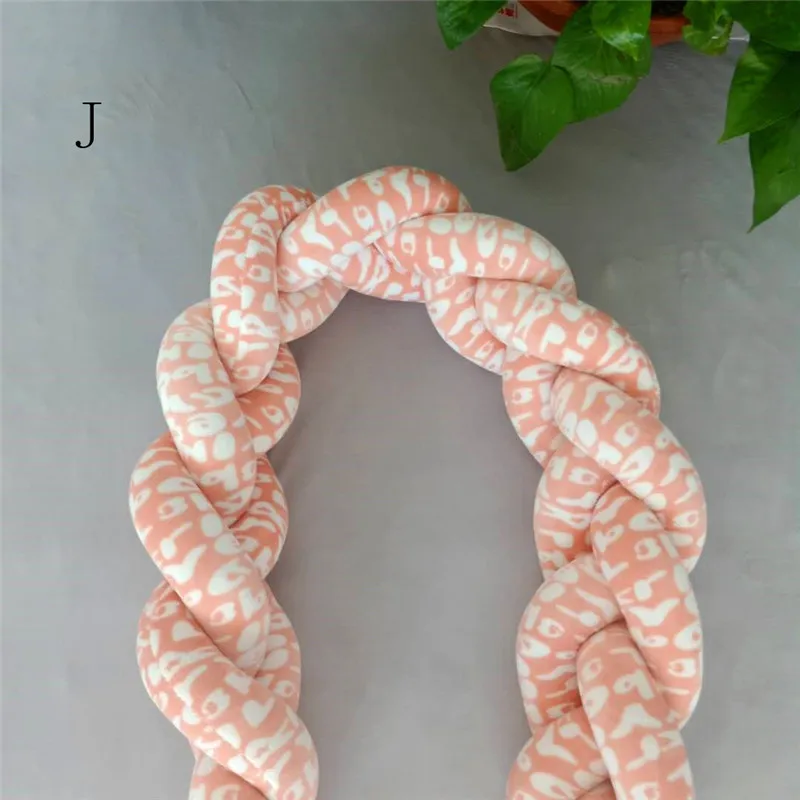 Crib enclosure Anti-collision Baby Colorful Soft Knot Pillow Braided Crib Bumper Decorative Bedding Cushion #4j11 (11)