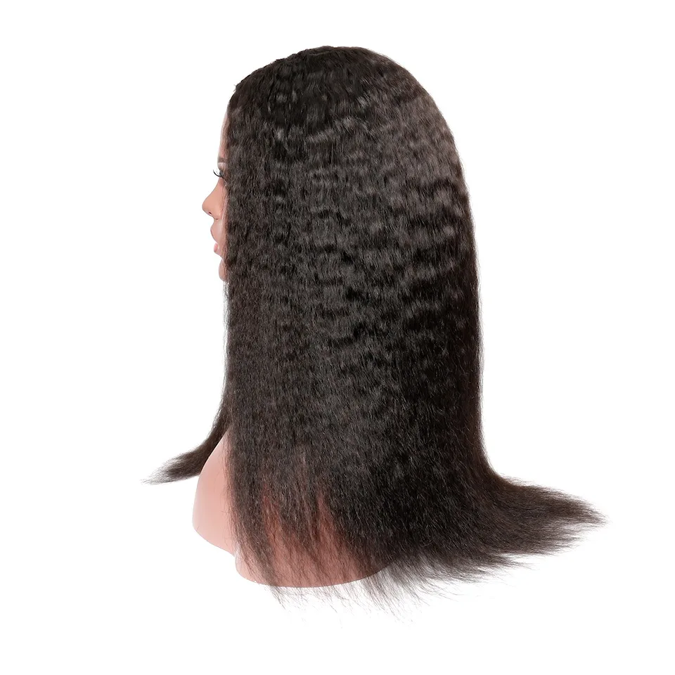 Beli Stema Ini dengan Kinky Lurus Tengah U Bagian Rambut Manusia Wig 250% Kerapatan Tinggi Brasil Remy Rambut Wig Medium Ukuran Topi Gratis pengiriman