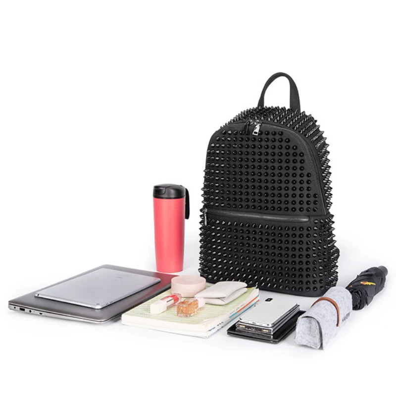 Buyuwant/черный рюкзак с заклепками, Холщовая Сумка на плечо, женская сумка, повседневная школьная сумка для девочек, BM01-BP-jybdfh