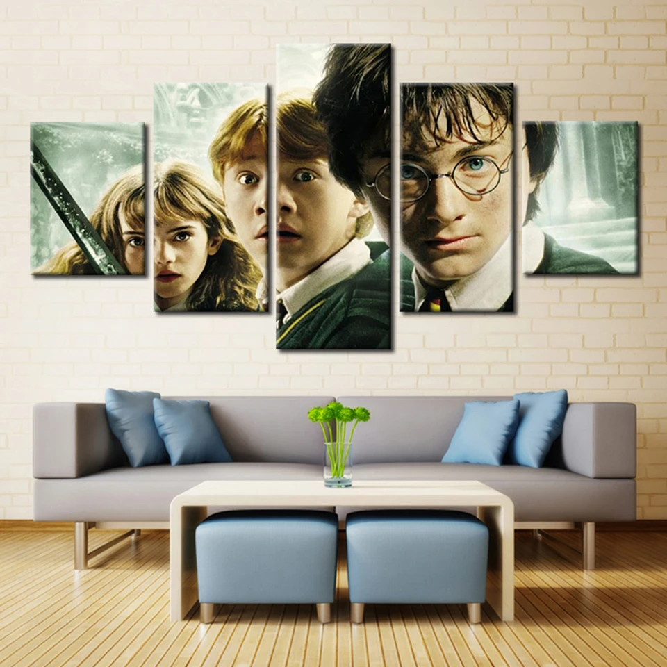Modular Painting Poster 5 Panel Harry Potter Canvas Art Print Wall