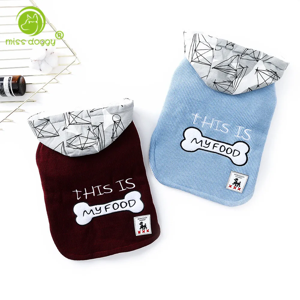 Winter Warm Clothes for Dog Fashion Letter Design Pet Overalls Soft Windproof Hoodies Small and Medium dogs Chihuahua Outfit |