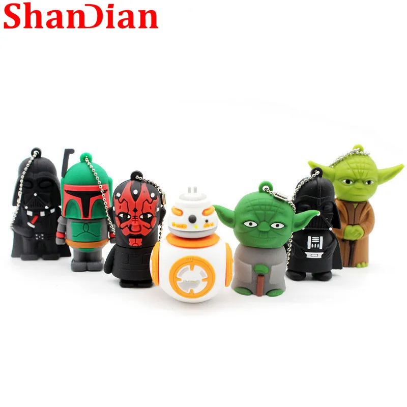 SHANDIAN usb флеш накопитель Подарки Звездные войны 4g 16g 32g 64G Темный Дарт Вейдер флешка