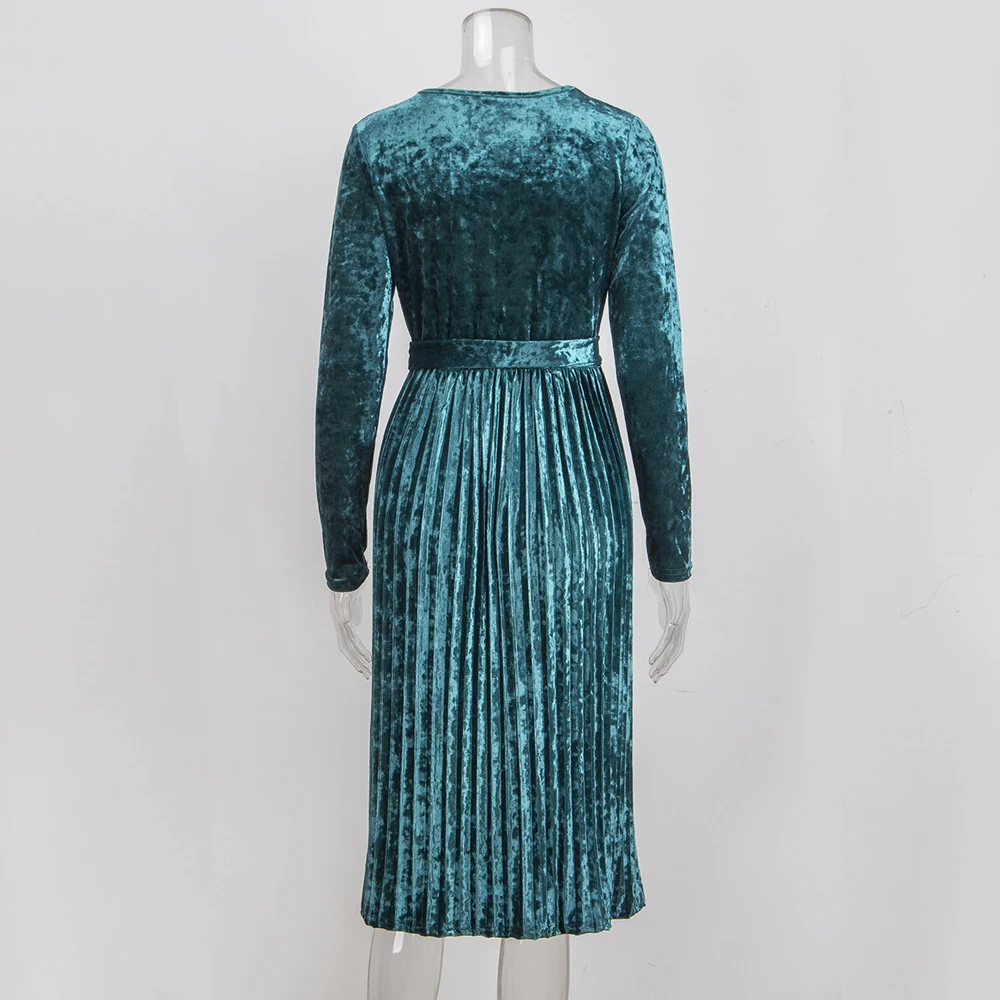 2019 Топ Мода полиэстер сплошной полный обычный Vadim Vestido Longo размера плюс Весна