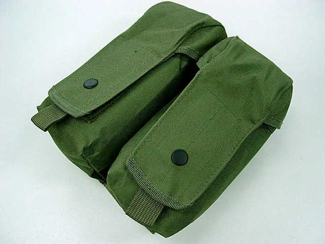 Тактический страйкбол Molle Чехол Двойной AK подсумок военный картридж клип сумка для AK M4 пистолет Molle сумка OD загар лесной CP - Цвет: OD