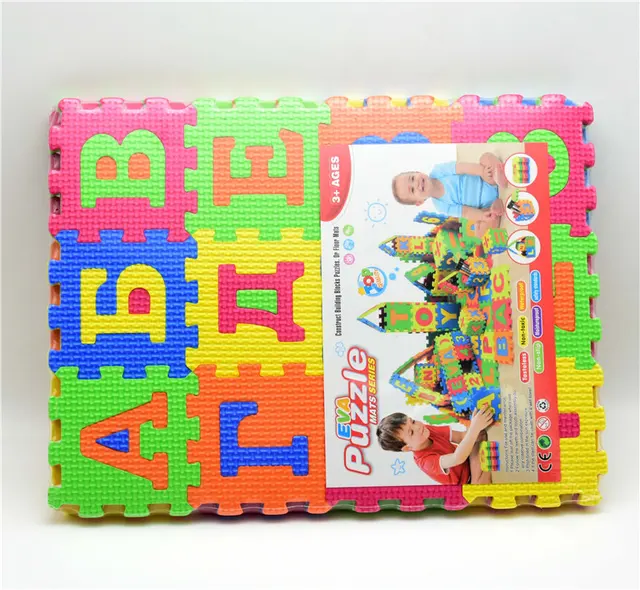Big/Small size Kids baby play mat puzzle mats carpet rugs babies  Russian language EVA s 3D DIY soft toys for kid 2