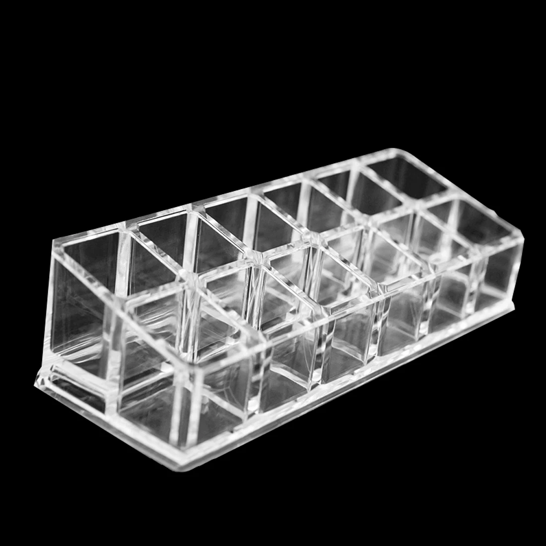 

New 12 Grids Lipstick Holder Display Stand Clear Acrylic Cosmetic Organizer Makeup Storage Box Toiletry Case