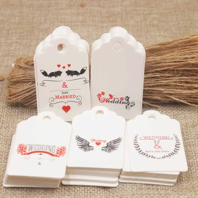 

Zerong100pc/lot jewelry products decoration card tag kraft/white DIY wedding label tag card candys/crafts/gifts hang tag card