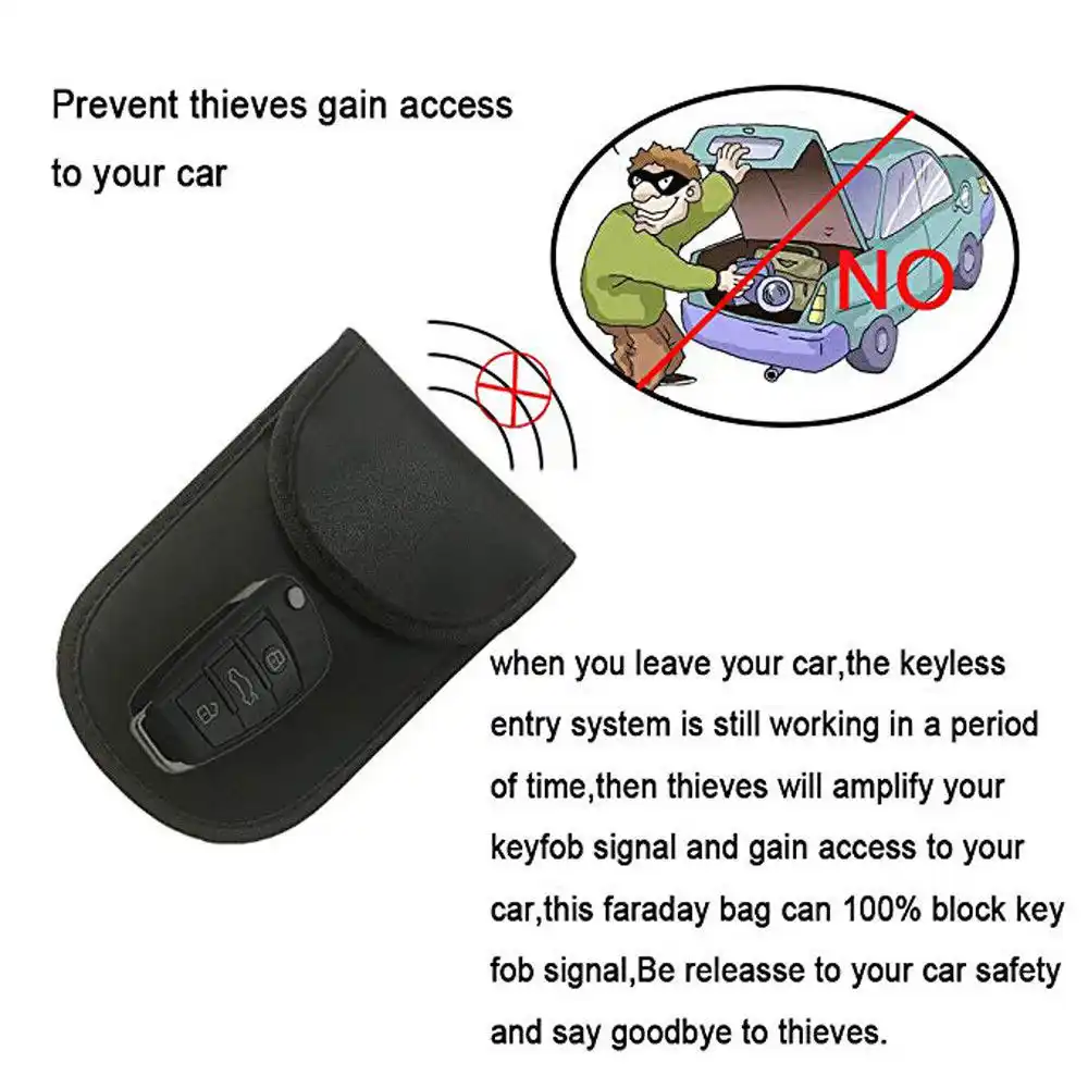 Vehemo черный RFID сигнал блокатор чехол автомобильный ключ сумка красивая прочная
