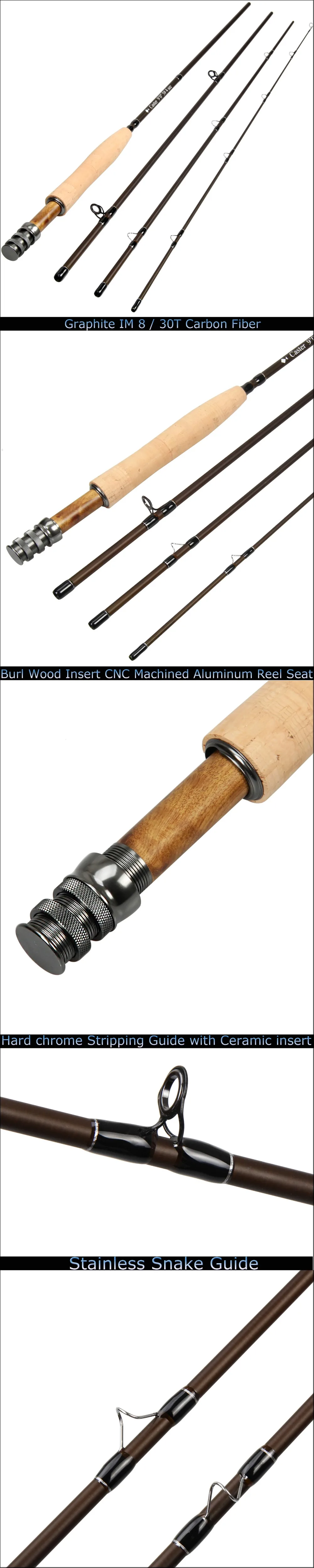 Fibra De Carbono Vara de Pesca Com