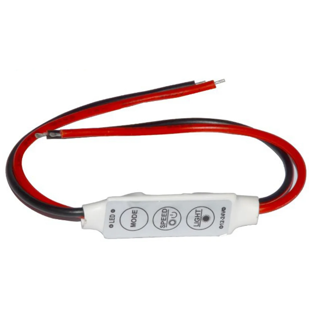 Светодиодный мини контроллер переключатель DC 12 V 3 Ключи 3 модели для светодиодные ленты лампы освещения один/RGB Цвет Foxanon LED полосы света
