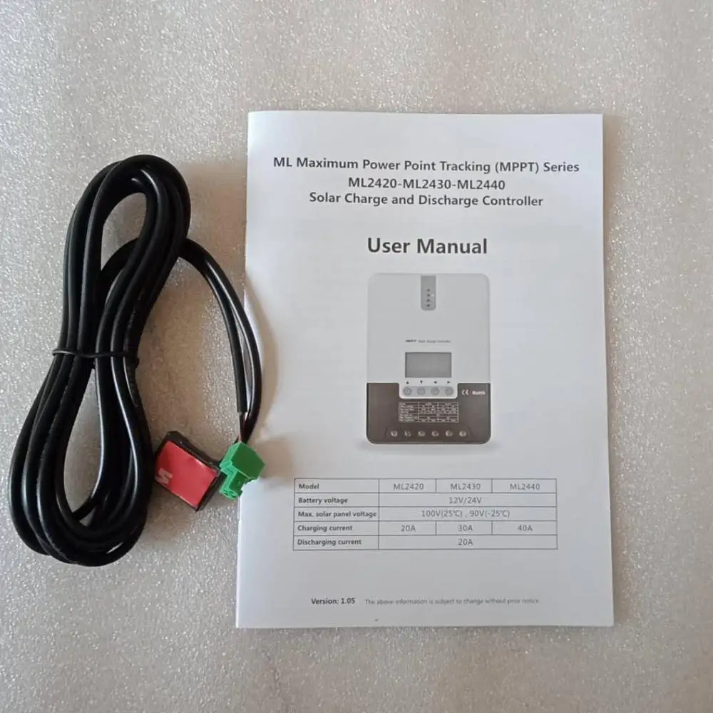 12V24V 20A ML2420 Автомобильная MPPT Контроллер заряда с ЖК-дисплеем регулятор солнечного зарядного устройства макс pv вход напряжение 100 в