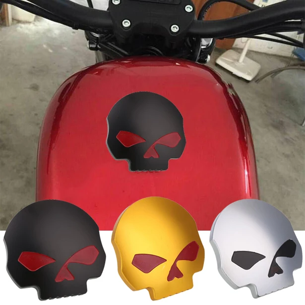 

Skull Motorcycle Gas Fuel Tank Cover for Harley Sportster Aluminum Alloy