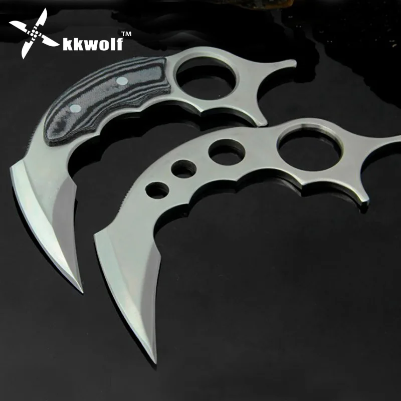 KKWOLF karambit knife tactical survival fixed knife camping Fighting self defense military knife hunting knives outdoor EDC tool KKWOLF karambit knife tactical survival fixed knife camping Fighting self defense military knife hunting knives outdoor EDC tool