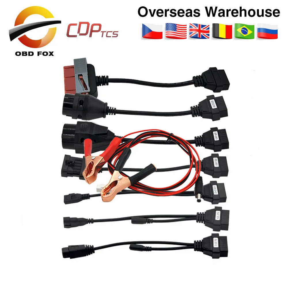 

A Set of Car Adaptor Cables For CDP TCS PRO PLUS 8 cables for cars tcs super free shipping
