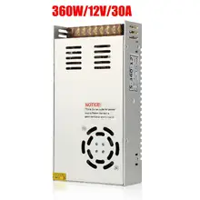 Universal Switching Converter Power Supply Adapter Transformer Switch Power for LED Strip Light 220V to 12V DC 30A 360W Universal Switching Converter Power Supply Adapter Transformer Switch Power for LED Strip Light 220V to 12V DC 30A 360W