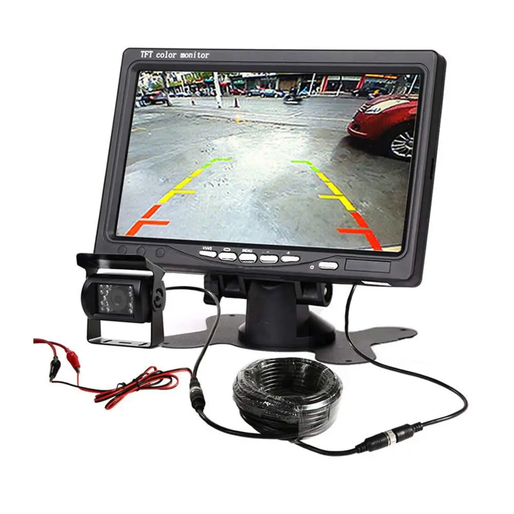 

7-Inch Car HD LCD Display +18-LED Bus Camera Monitor Kit Rear View Display Reversing Rear View System Display Screen