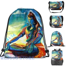 Забавные графические сумки с принтом через плечо женские величественные Шива в медитации рюкзак на одно плечо путешествия для мужчин спортивная сумка