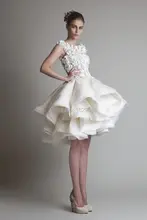 Heißer Designer Organza und Spitze Rüschen Kurzen Abendkleid Ballkleid Cocktail Party Kleider vestido de festa curto
