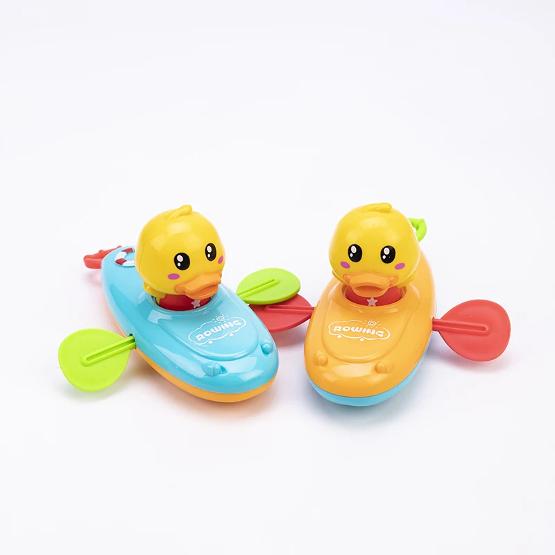 Летние Водные игрушки обратно в гребную лодку маленькая Желтая утка гребля для купания вода детская ванная комната надувной бассейн пляжные Вечерние