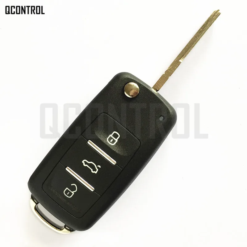 Дистанционный ключ QCONTROL 3BT для SKODA Auto Citigo/Fabia/Octavia/Rapid/Roomster/Superb/Yeti с чипом ID48 3T0837202L