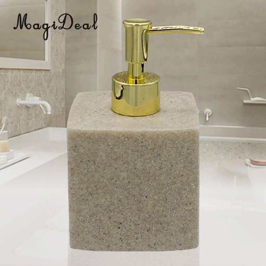 Fashion Resin Soap Dispenser Bathroom Pump Storage Bottle  Black