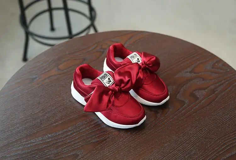 2019New fashion children's shoes spring and autumn girl's bowknot recreational shoes children's shoes breathable athletic shoes