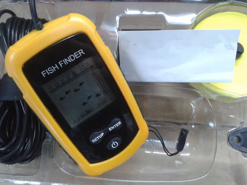 Лидер продаж! Портативный эхолот рыболокатор глубинный эхолот датчик сигнализации Fishfinder 100 m
