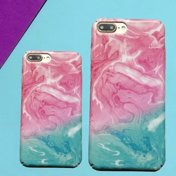 

Fashion Colorful Granite Hard PC Back Cover For iPhone 8 7 XS XR Plus IMD Marble Stone Case For iPhone 8 Plus Capa Coque