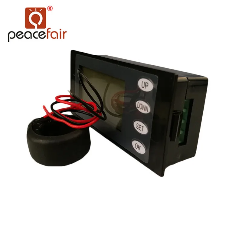 PEACEFAIR однофазный цифровой LCD Ватт метр AC 220V 100A 5IN1 напряжение тока мощность время
